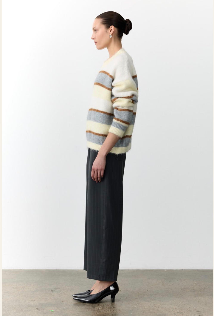 Little Lies Penelope Barrel leg trouser - pinstripe