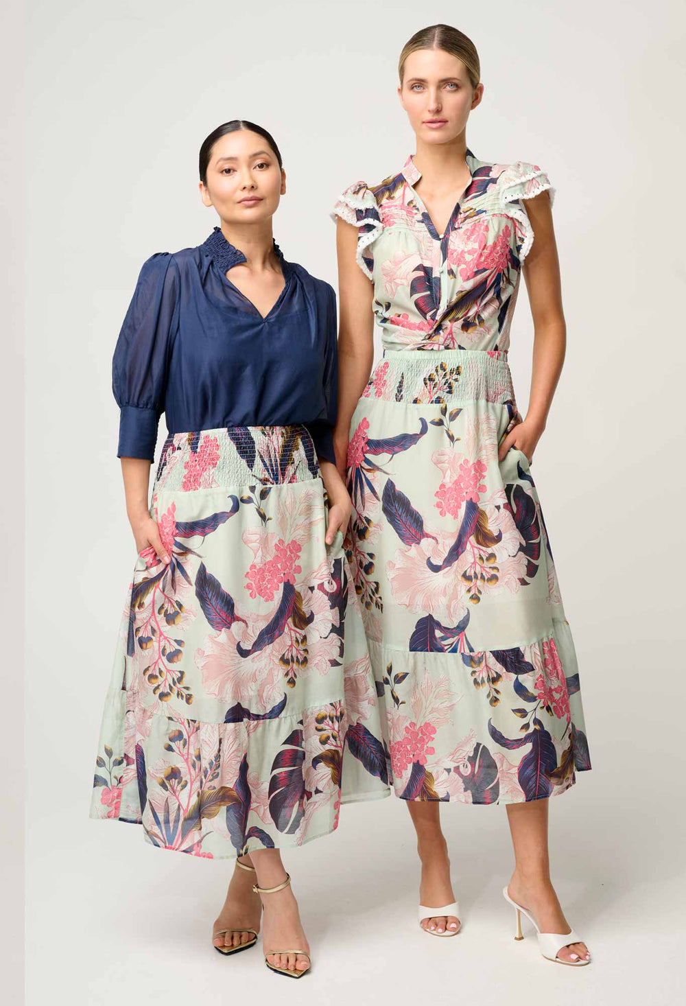 PETITE Maysa Viscose Dress in Oasis Flora - Stanleyandstone