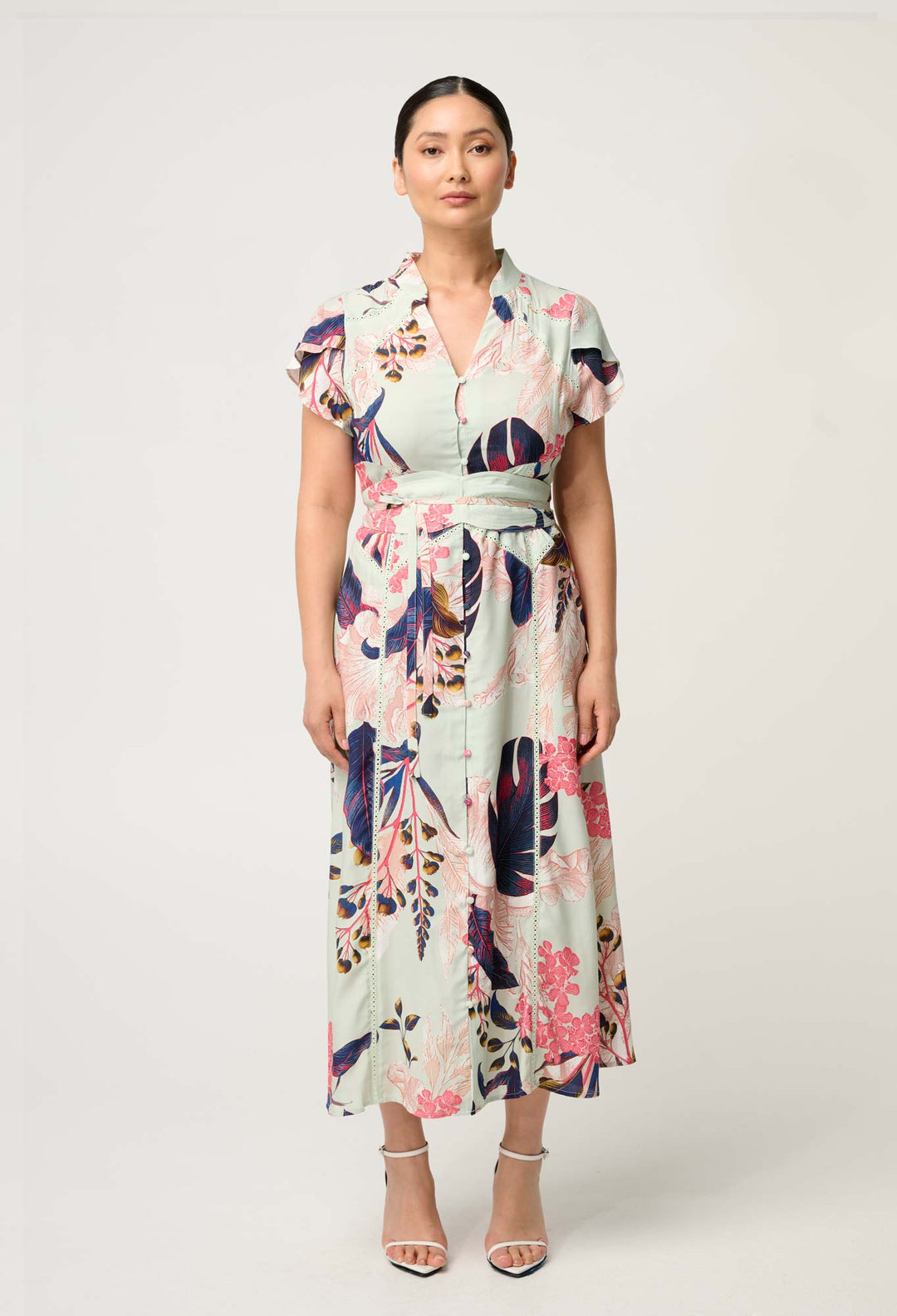 PETITE Maysa Viscose Dress in Oasis Flora - Stanleyandstone
