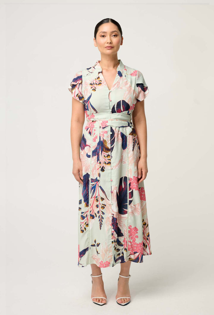 PETITE Maysa Viscose Dress in Oasis Flora - Stanleyandstone
