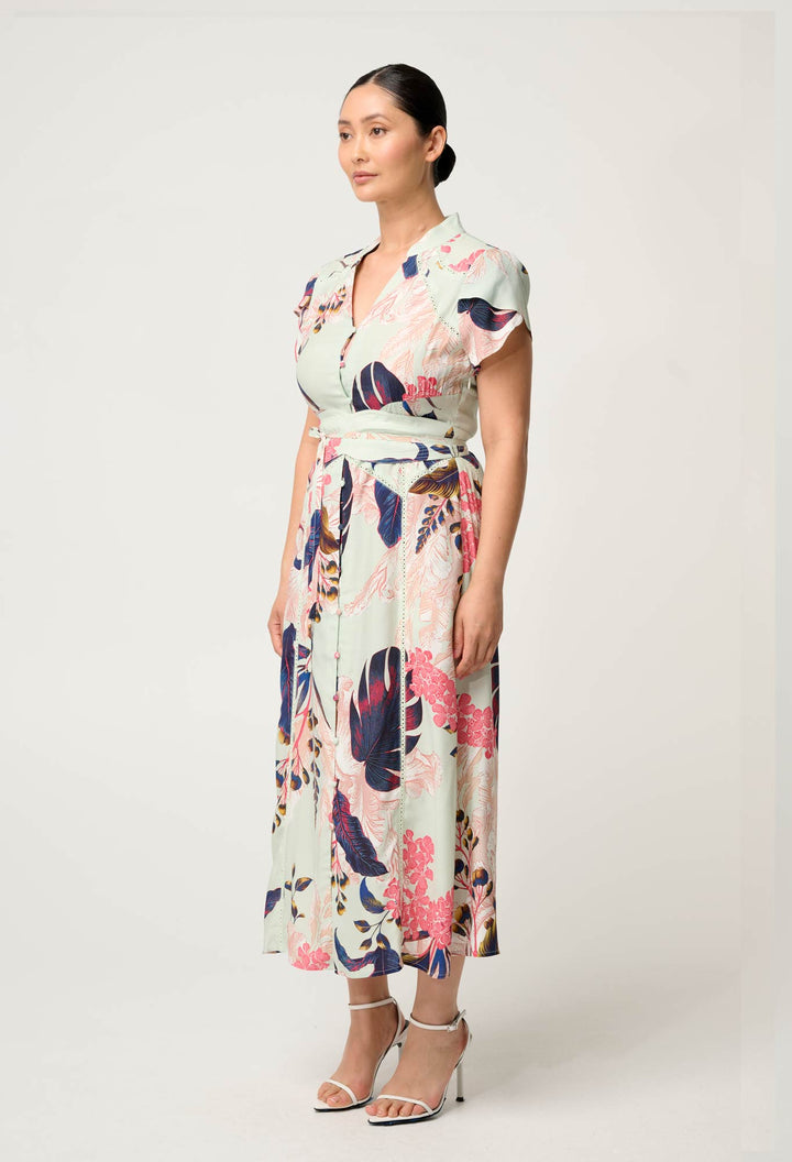 PETITE Maysa Viscose Dress in Oasis Flora - Stanleyandstone