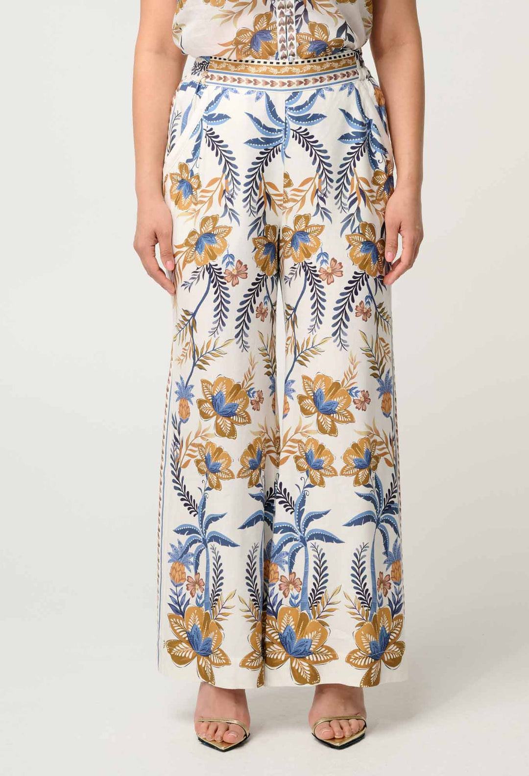 PETITE Willow Linen Viscose Pant in Golden Medina - Stanleyandstone