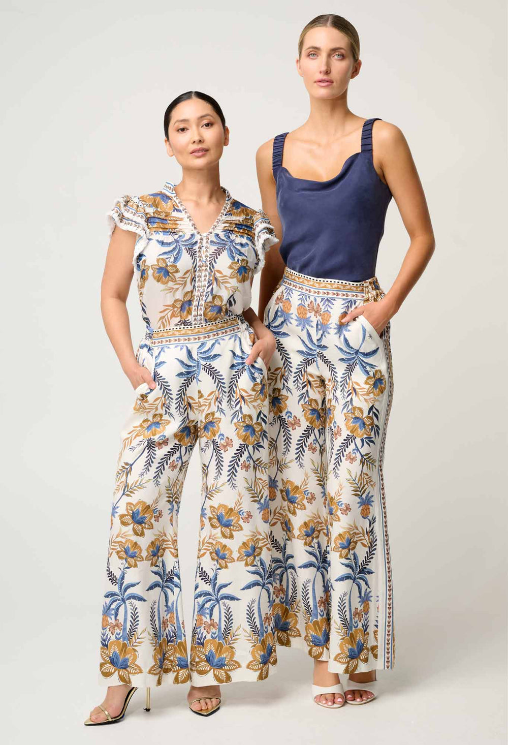 PETITE Willow Linen Viscose Pant in Golden Medina - Stanleyandstone