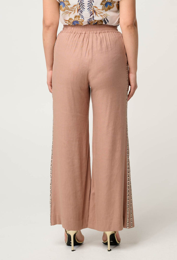 PETITE Zara Linen Viscose Pant in Dune - Stanleyandstone