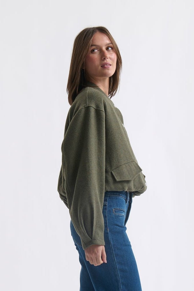 Peyton Bomber - Khaki jacket Kireina Australia