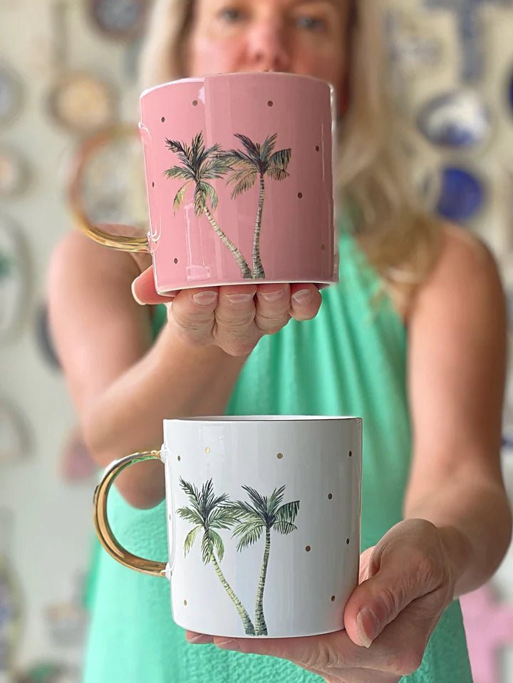 Pink Palm Tree mug CERAMICS Carla Dinnage