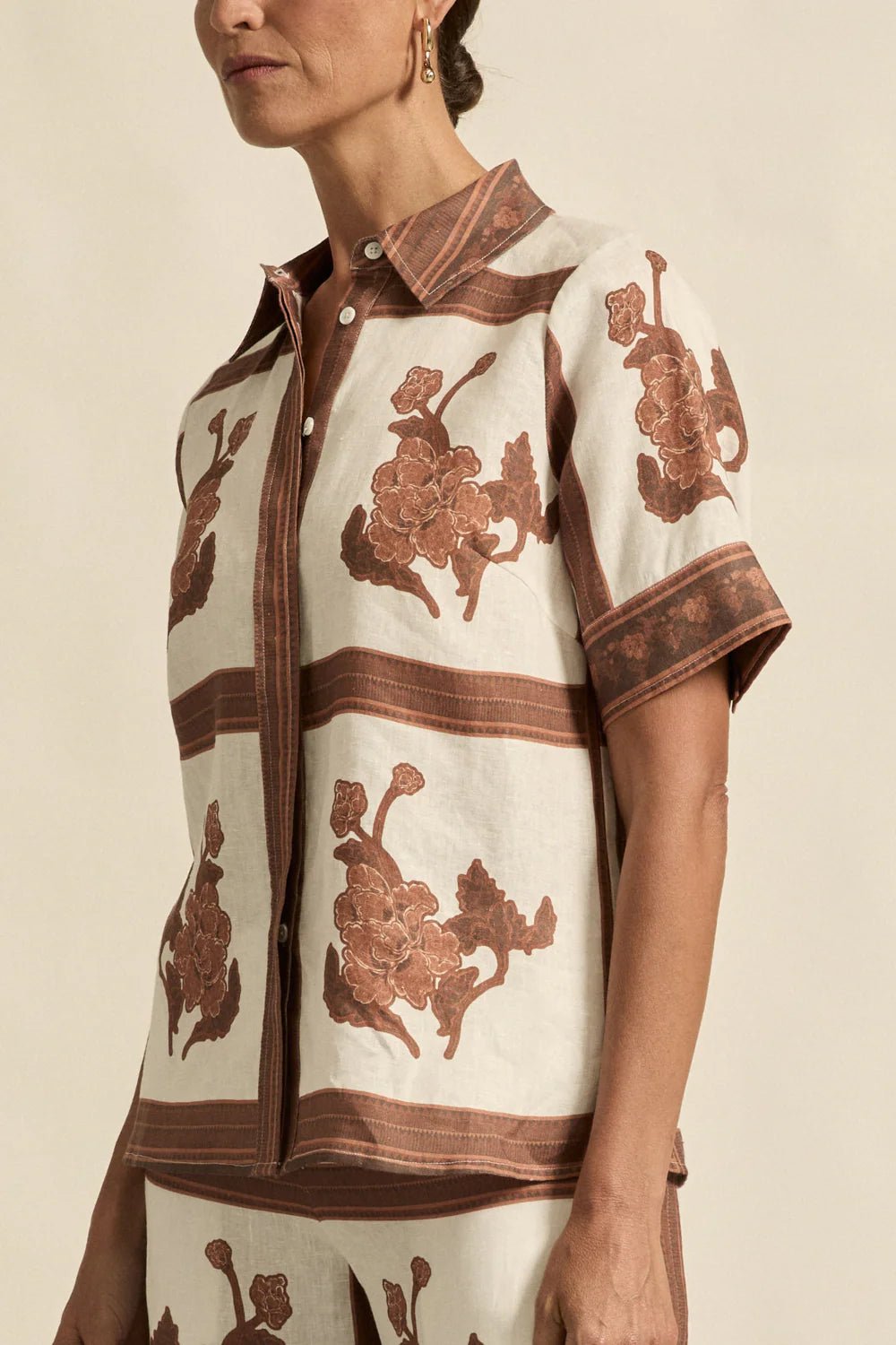 pixel top - Coffee Collage blouse Zoe Kratzmann