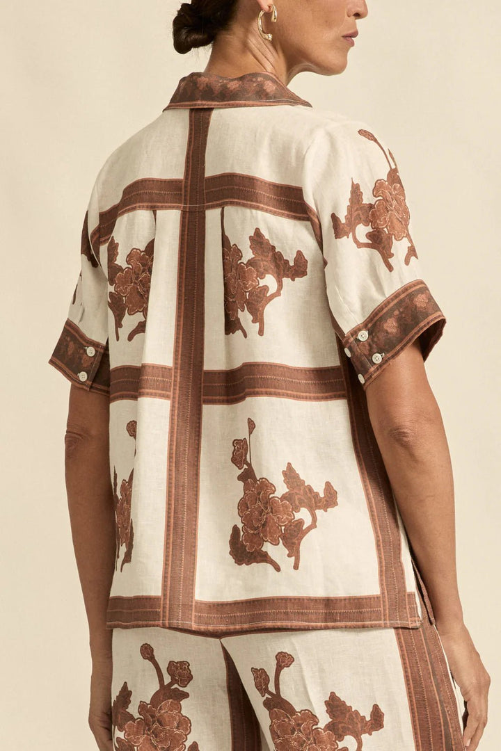 pixel top - Coffee Collage blouse Zoe Kratzmann