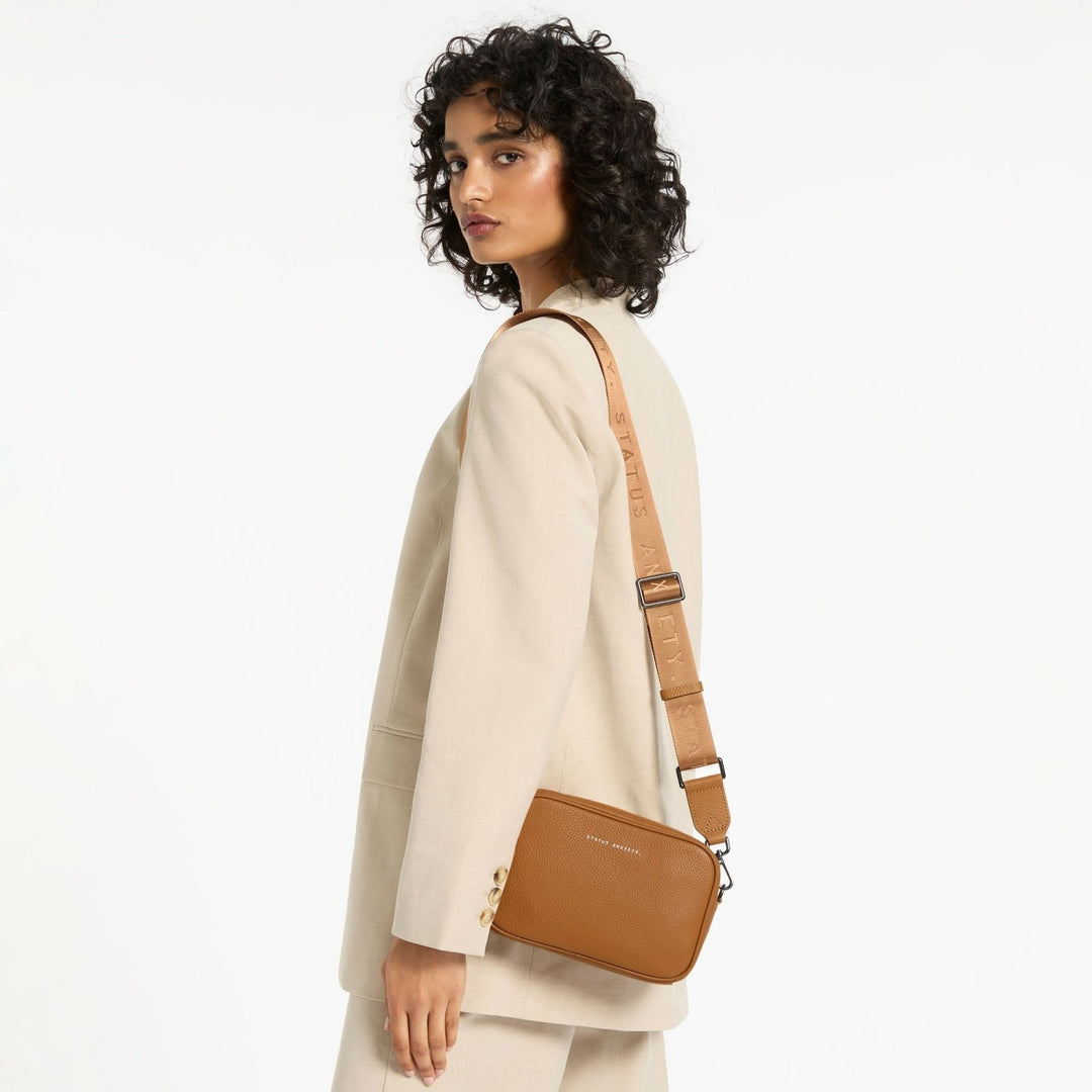 Plunder Bag With Dual Straps - Camel Status Anxiety