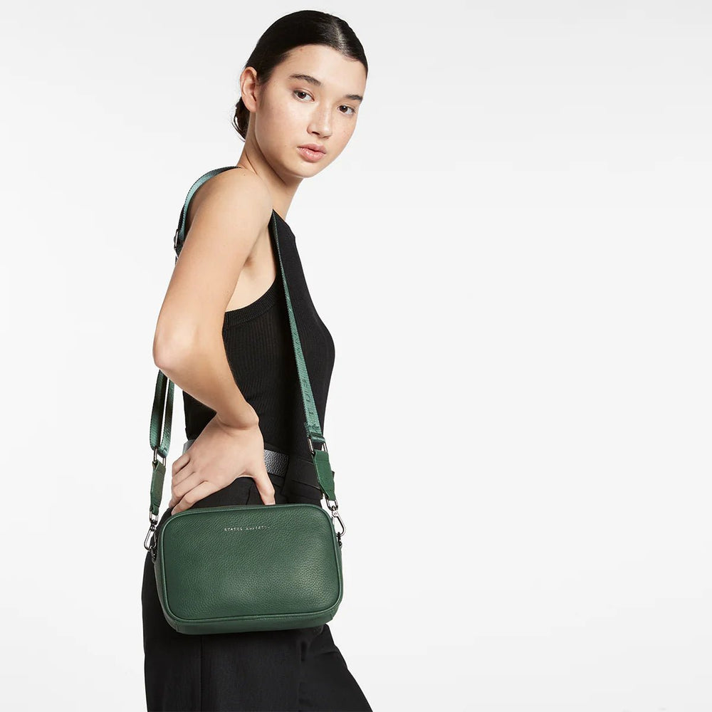 Plunder Bag With Webbed Strap - Green Handbag Status Anxiety