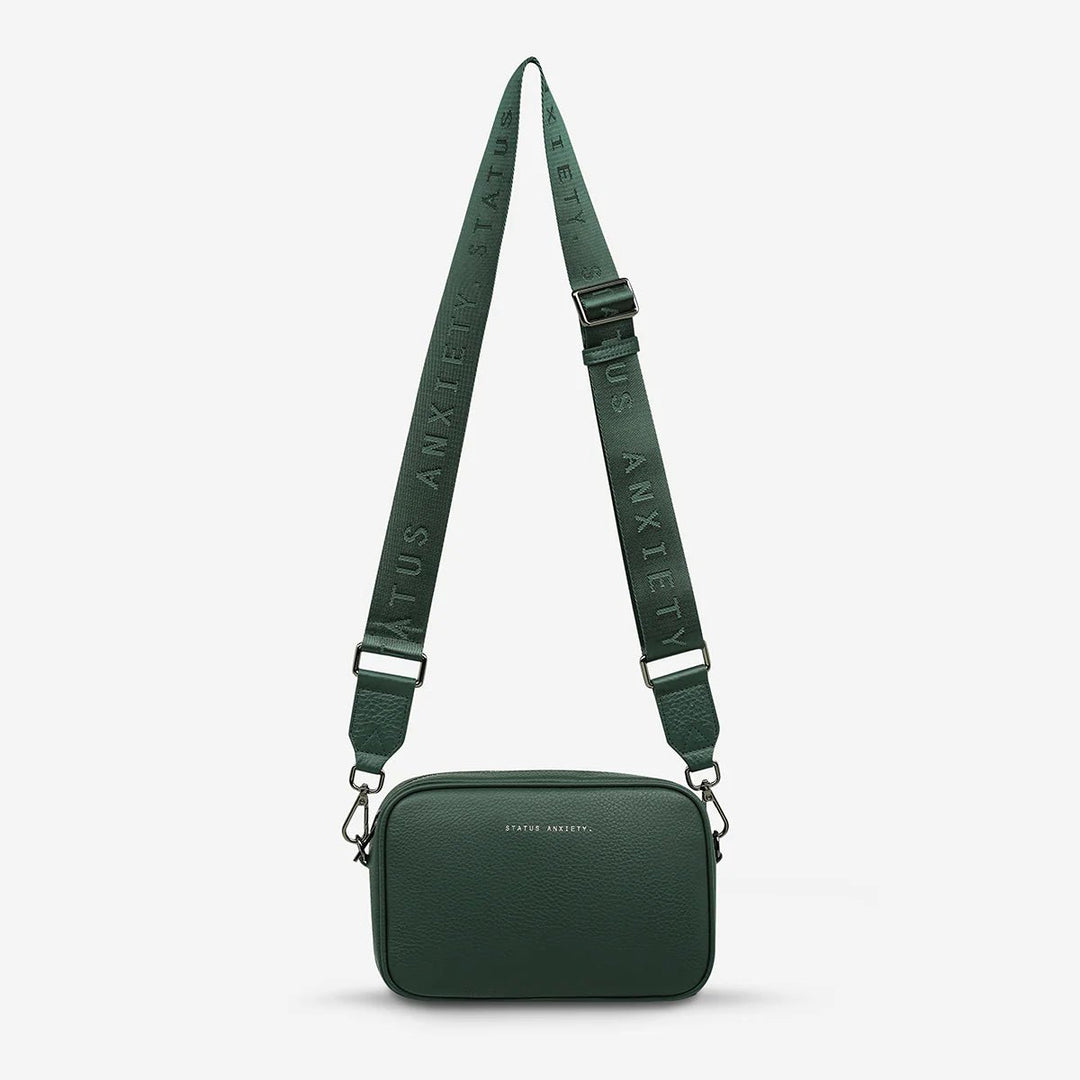 Plunder Bag With Webbed Strap - Green Handbag Status Anxiety
