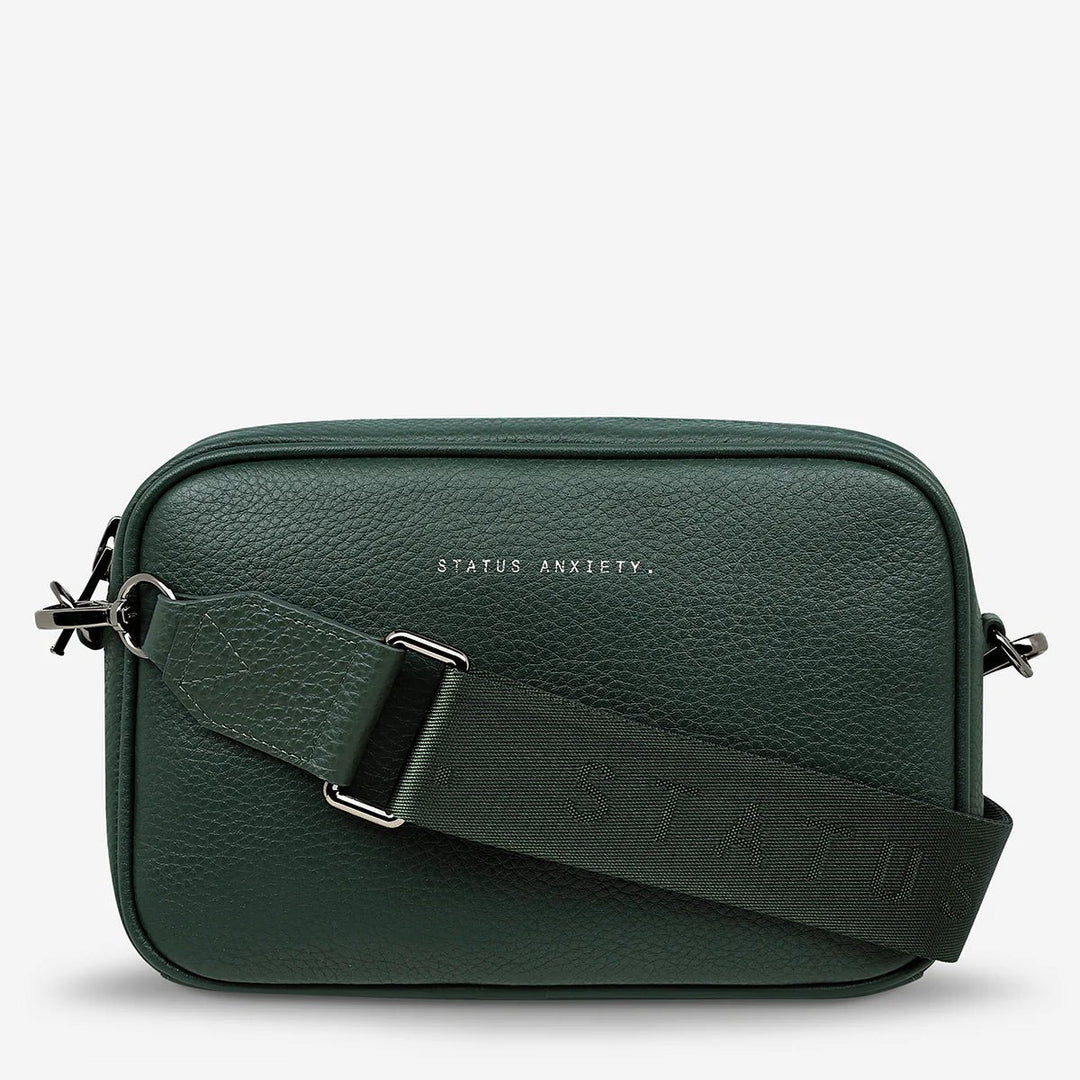 Plunder Bag With Webbed Strap - Green Handbag Status Anxiety