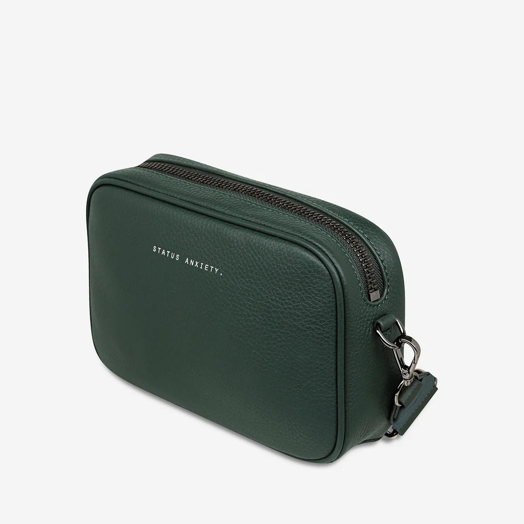 Plunder Bag With Webbed Strap - Green Handbag Status Anxiety