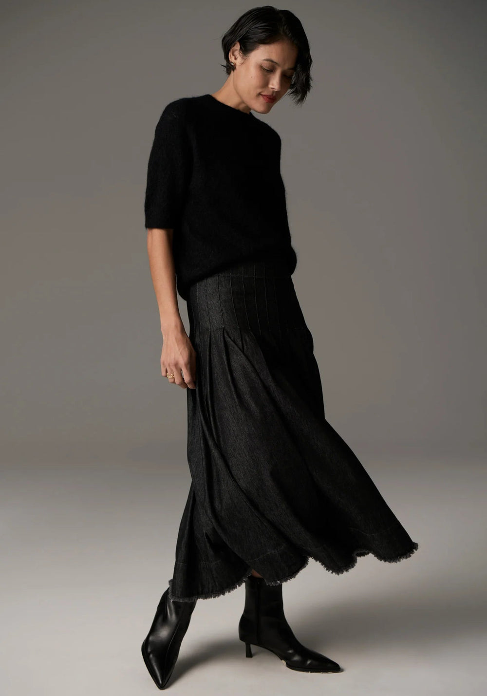 POL Astrid knit Tee - black Shirts POL