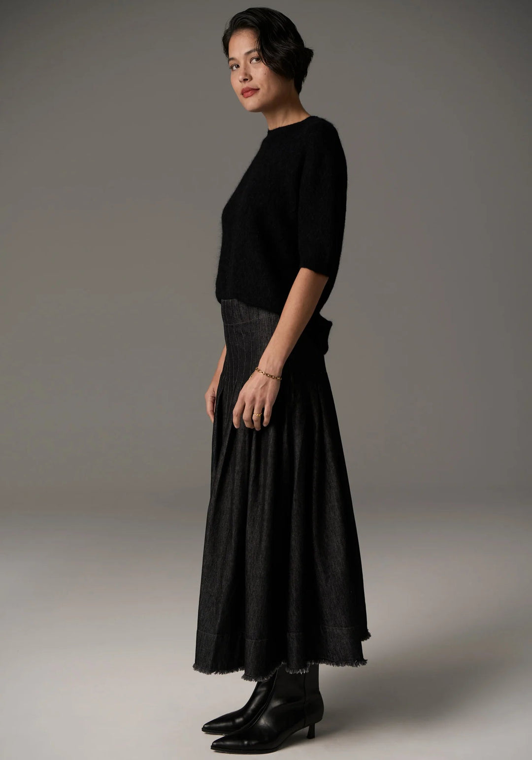 POL Astrid knit Tee - black Shirts POL