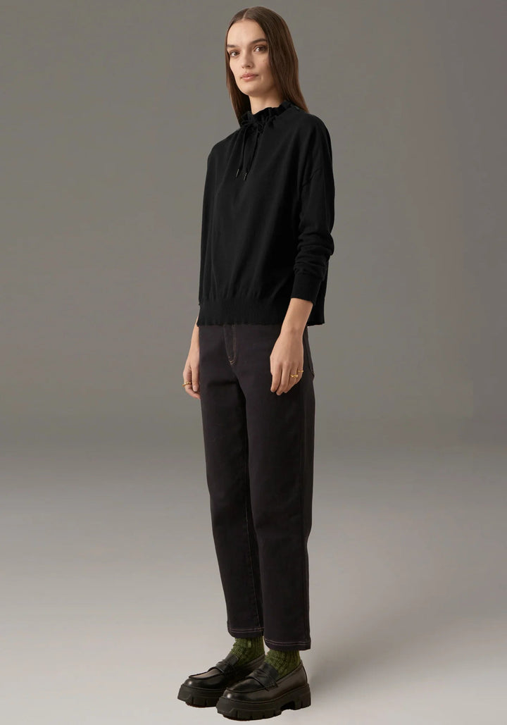 POL Beech Drawcord Knit - Black knits POL