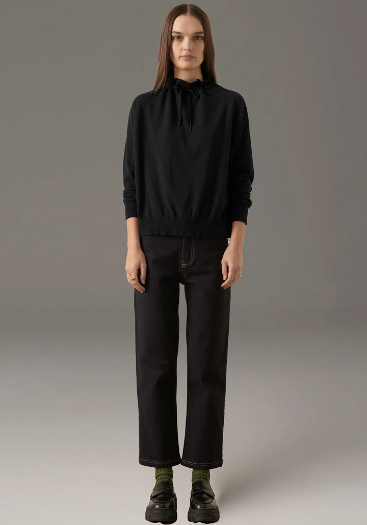POL Beech Drawcord Knit - Black knits POL