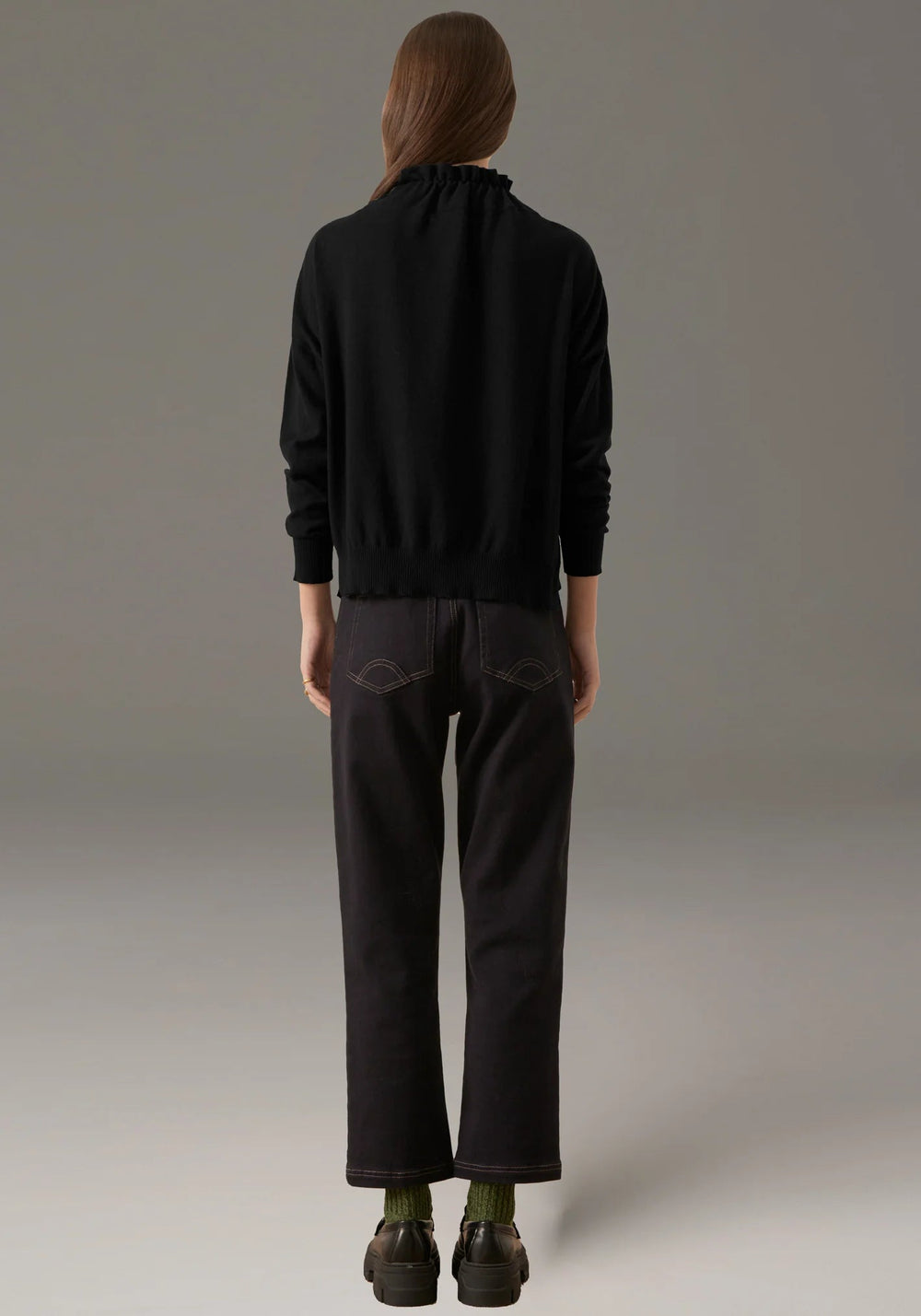 POL Beech Drawcord Knit - Black knits POL