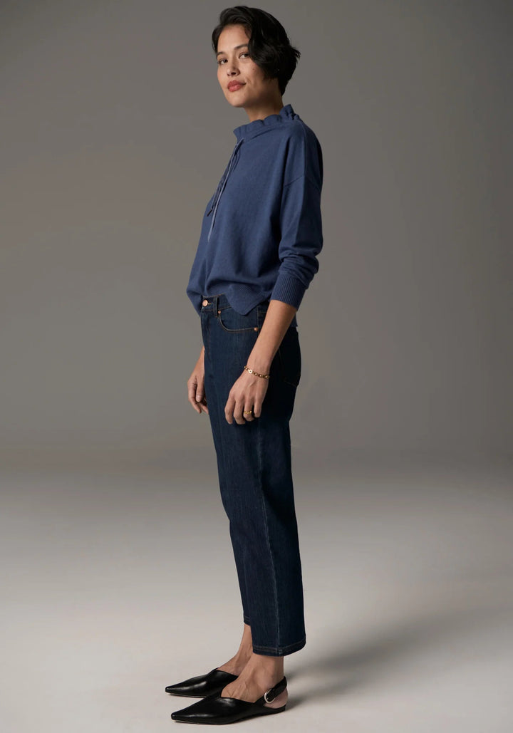 POL Beech Drawcord Knit - Blue knits POL