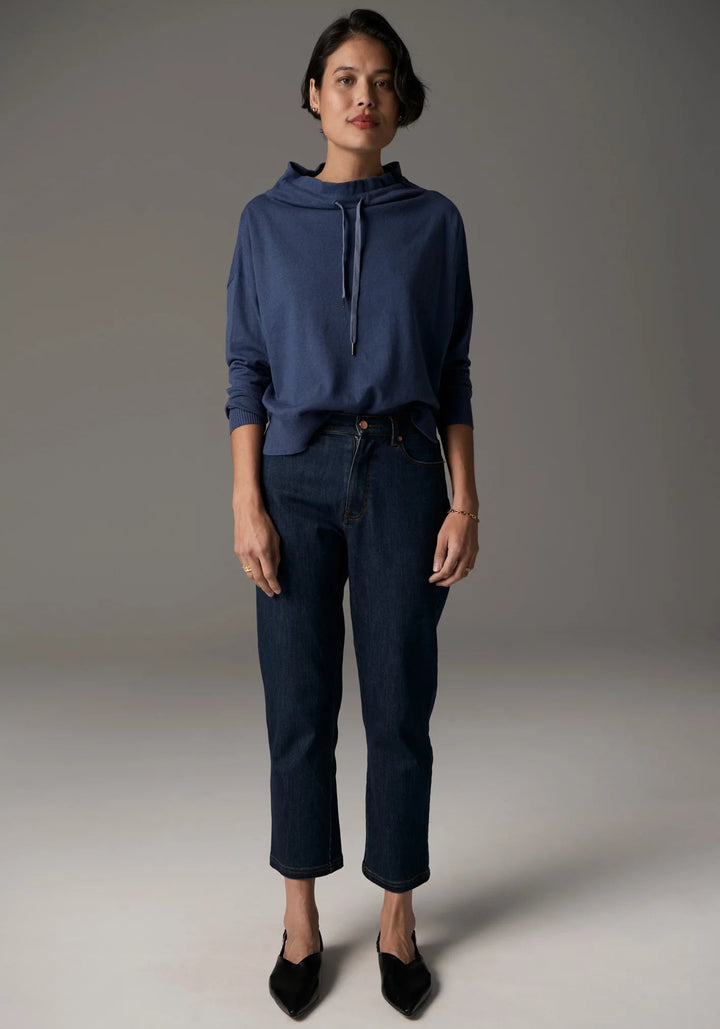 POL Beech Drawcord Knit - Blue knits POL