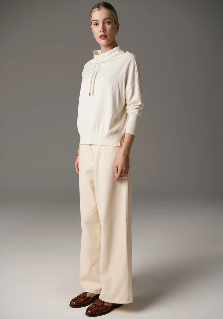POL Beech Drawcord Knit - ivory knits POL