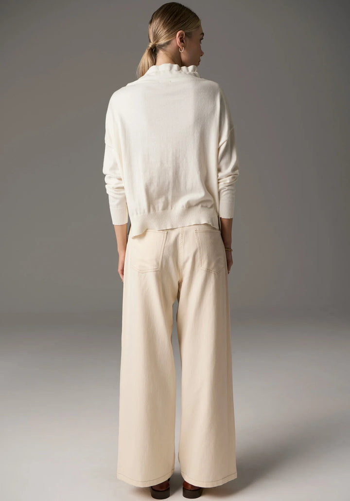 POL Beech Drawcord Knit - ivory knits POL