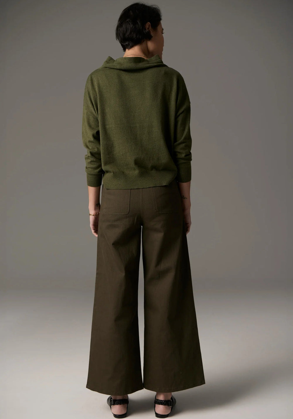 POL Beech Drawcord Knit - Khaki knits POL