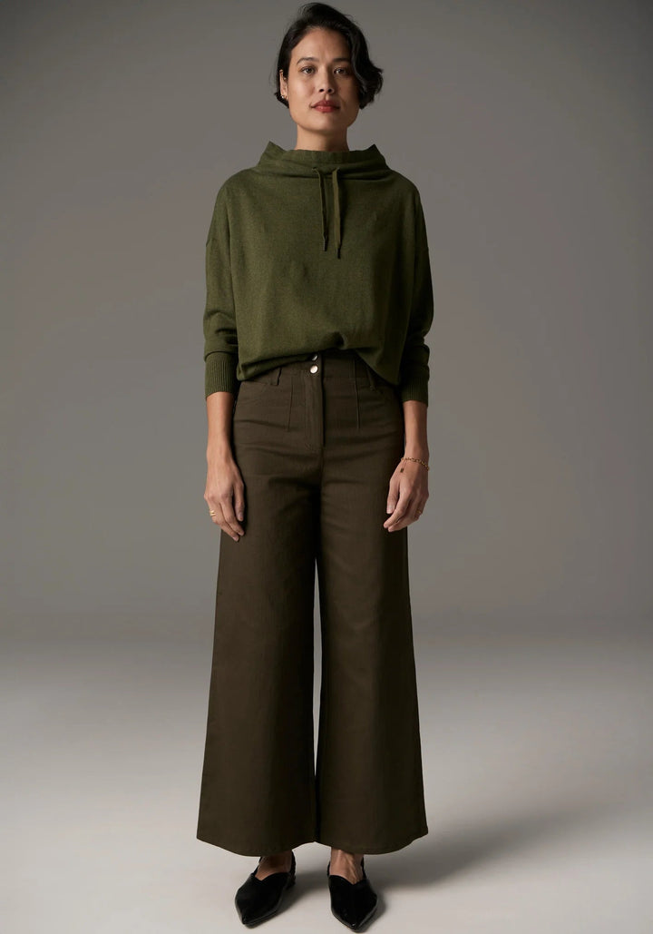 POL Beech Drawcord Knit - Khaki knits POL