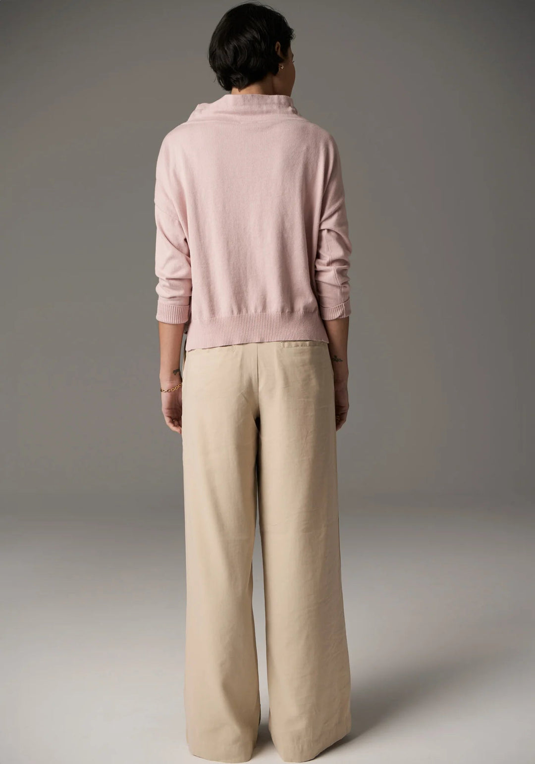 POL Beech Drawcord Knit - pink knits POL