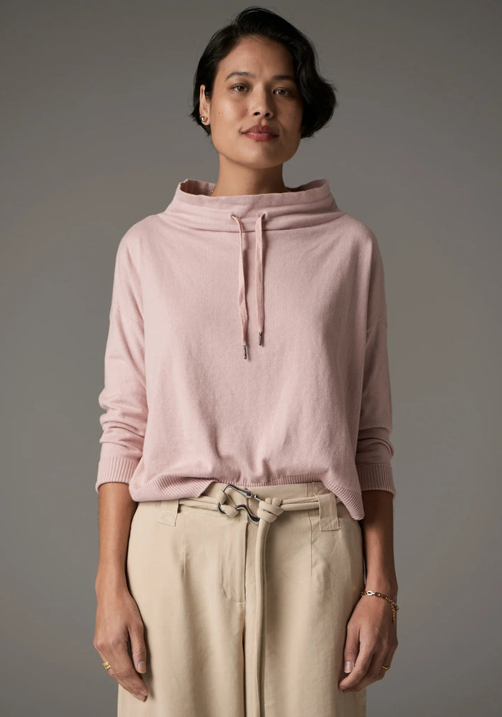 POL Beech Drawcord Knit - pink knits POL