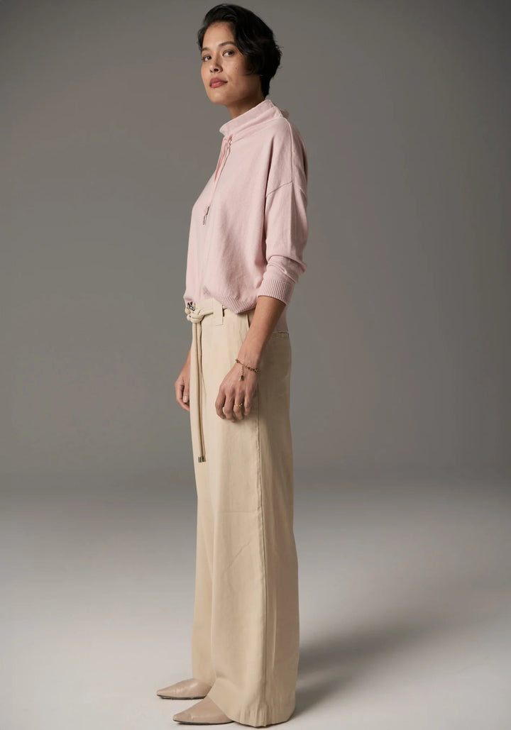 POL Beech Drawcord Knit - pink knits POL