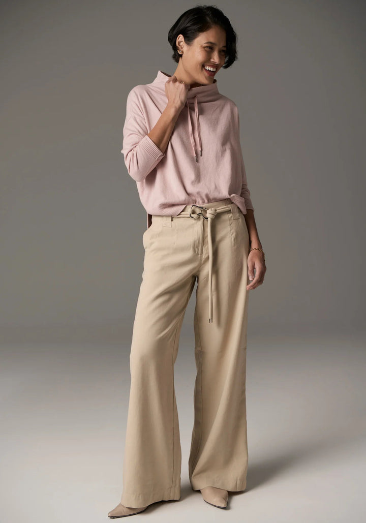 POL Beech Drawcord Knit - pink knits POL
