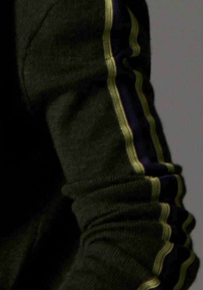 POL Bennet Drape Knit - Khaki / Ink / Green knit POL