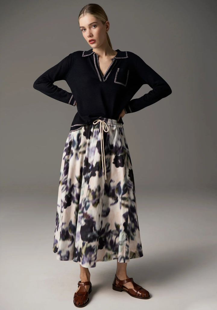 POL Bennet Polo Knit Lurex - Ink knit POL