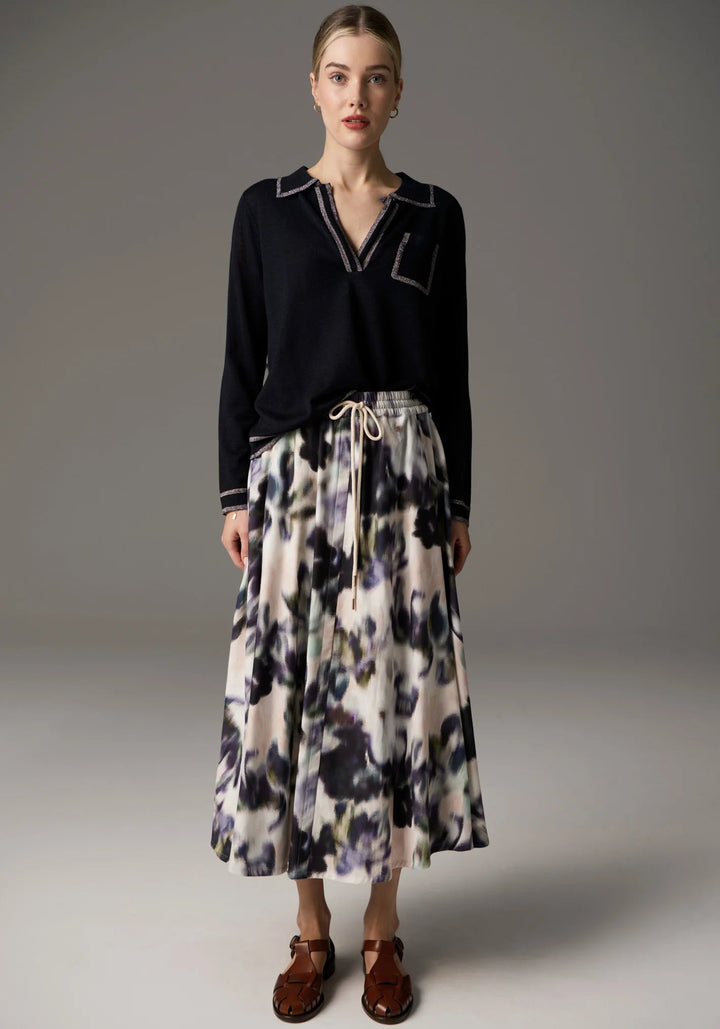 POL Bennet Polo Knit Lurex - Ink knit POL