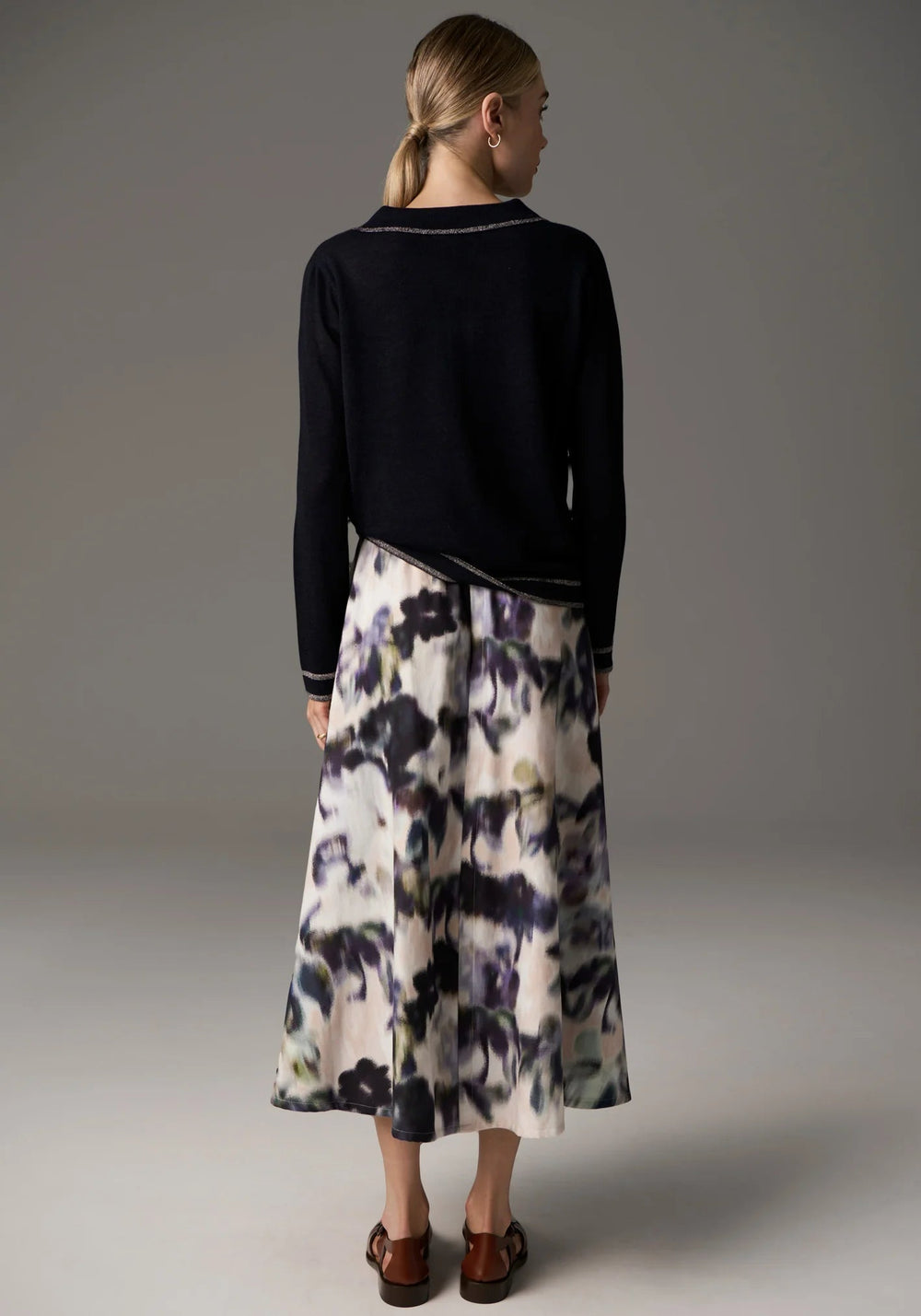 POL Bennet Polo Knit Lurex - Ink knit POL