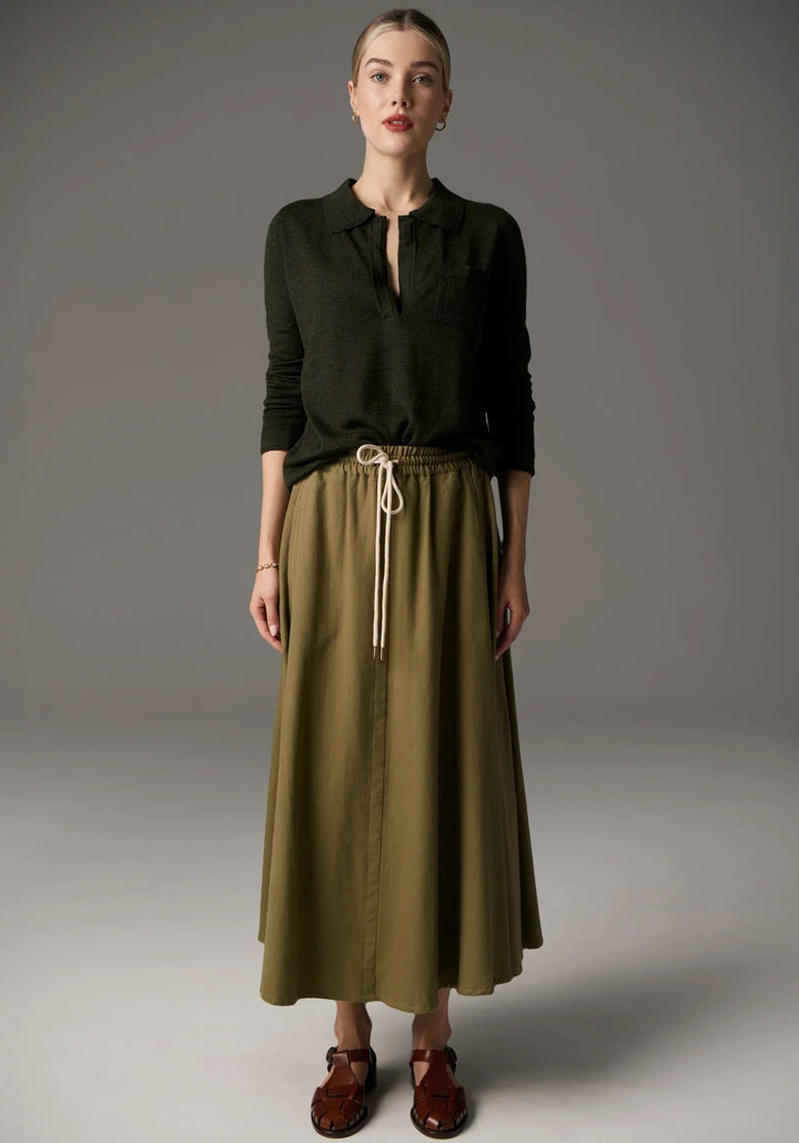 POL Bennet Polo Knit Lurex - Khaki knit POL