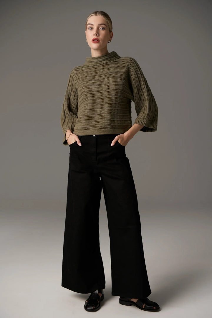 POL Daily Boxy Knit -Light Khaki knit POL