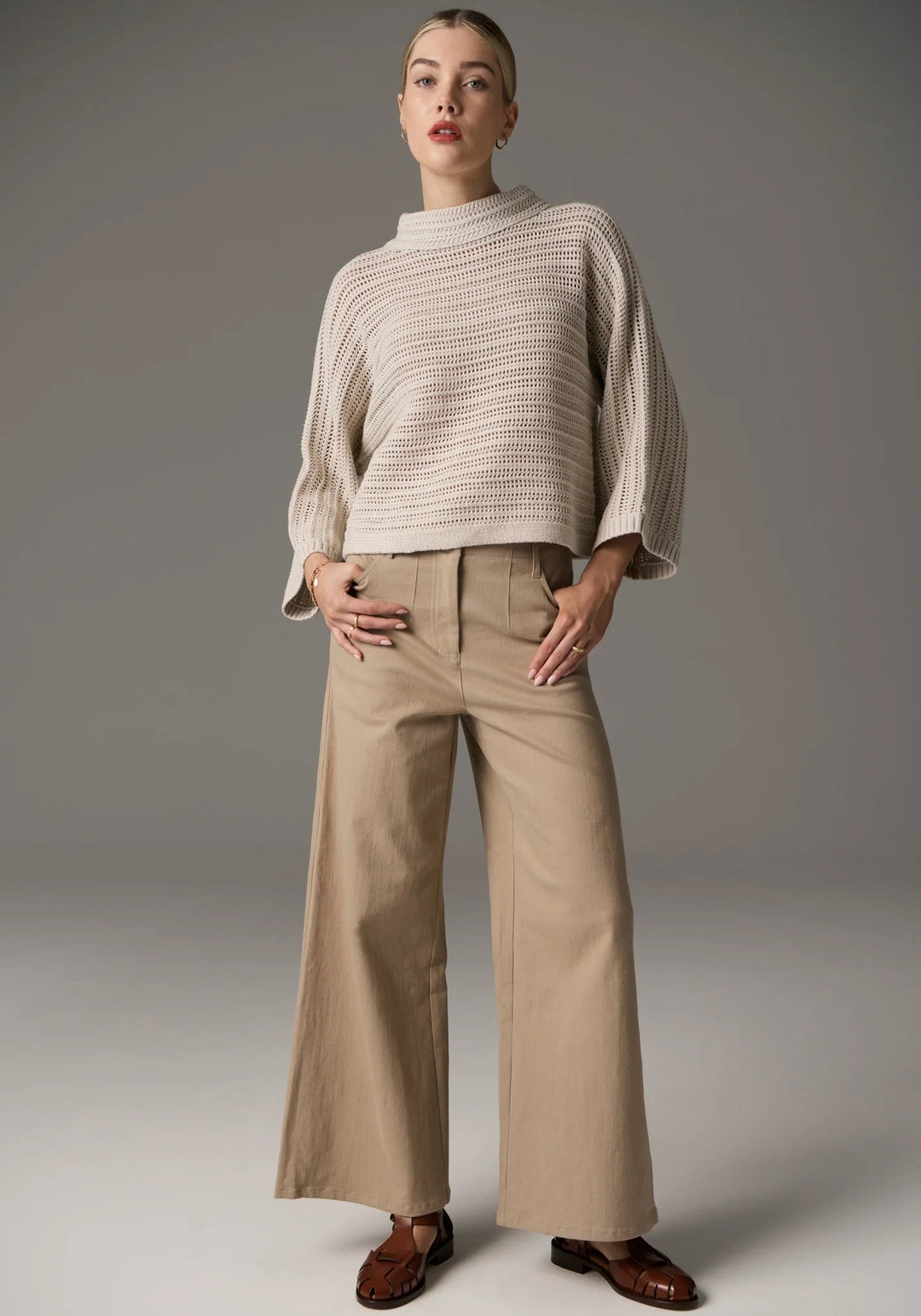 POL Daily Boxy Knit - Natural Shirts POL