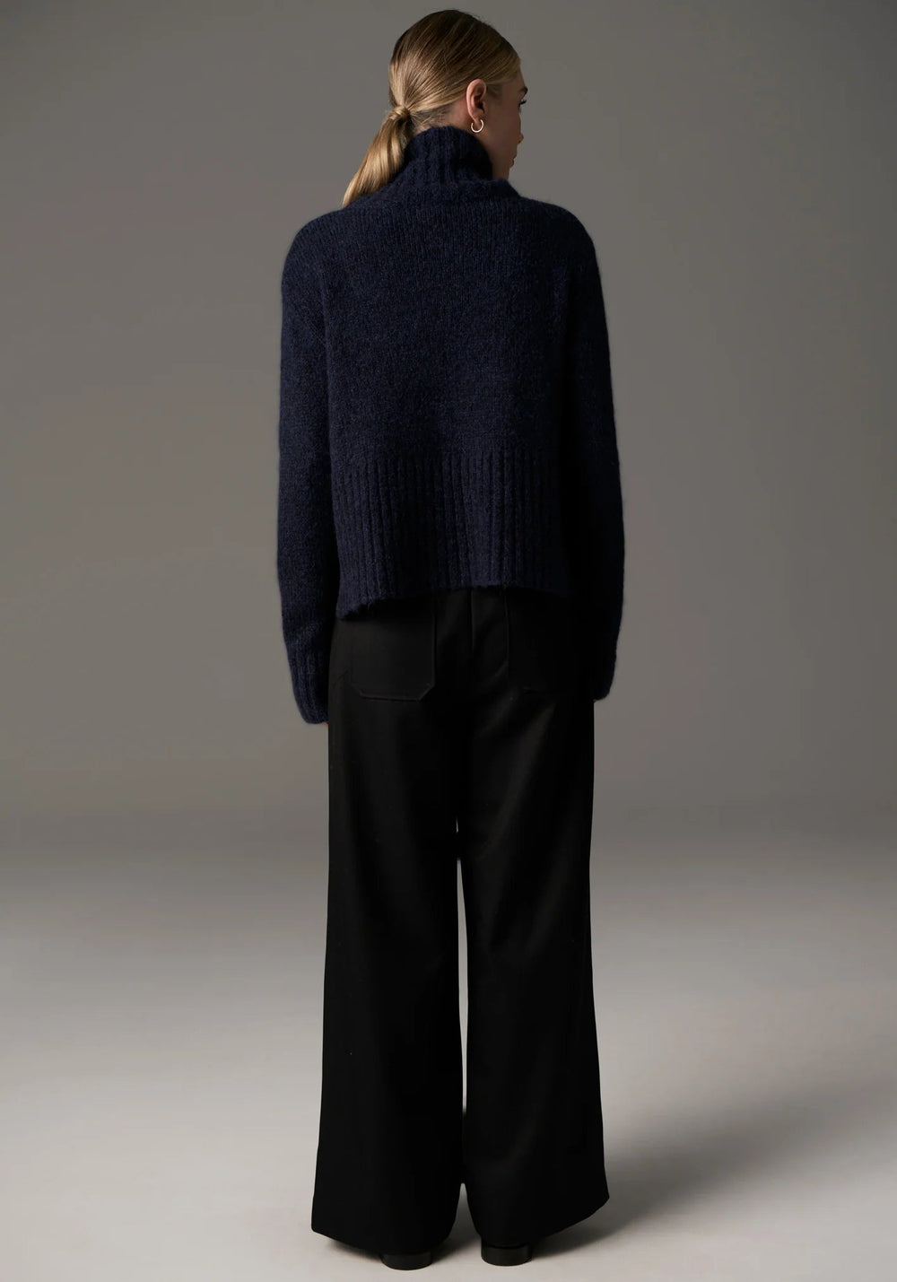 POL Grove High Neck Knit INk - Stanleyandstone