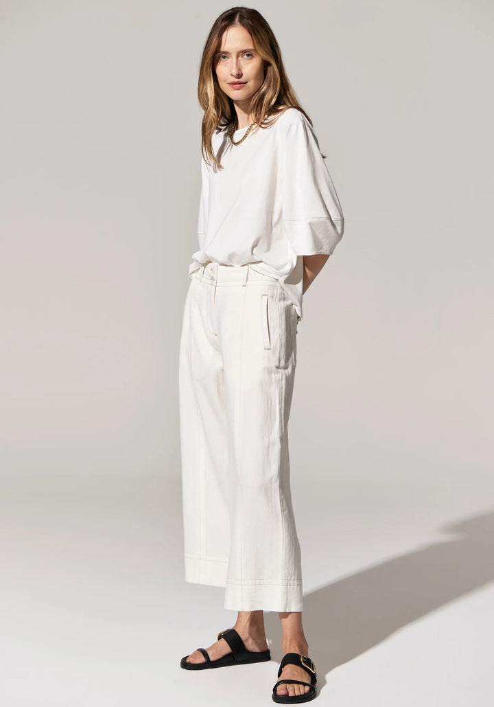 POL Miley Crop Pant - WHite Pants POL