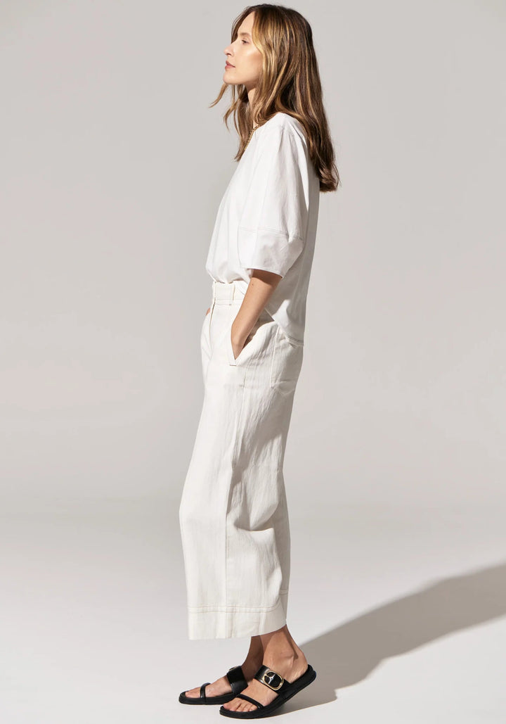 POL Miley Crop Pant - WHite Pants POL