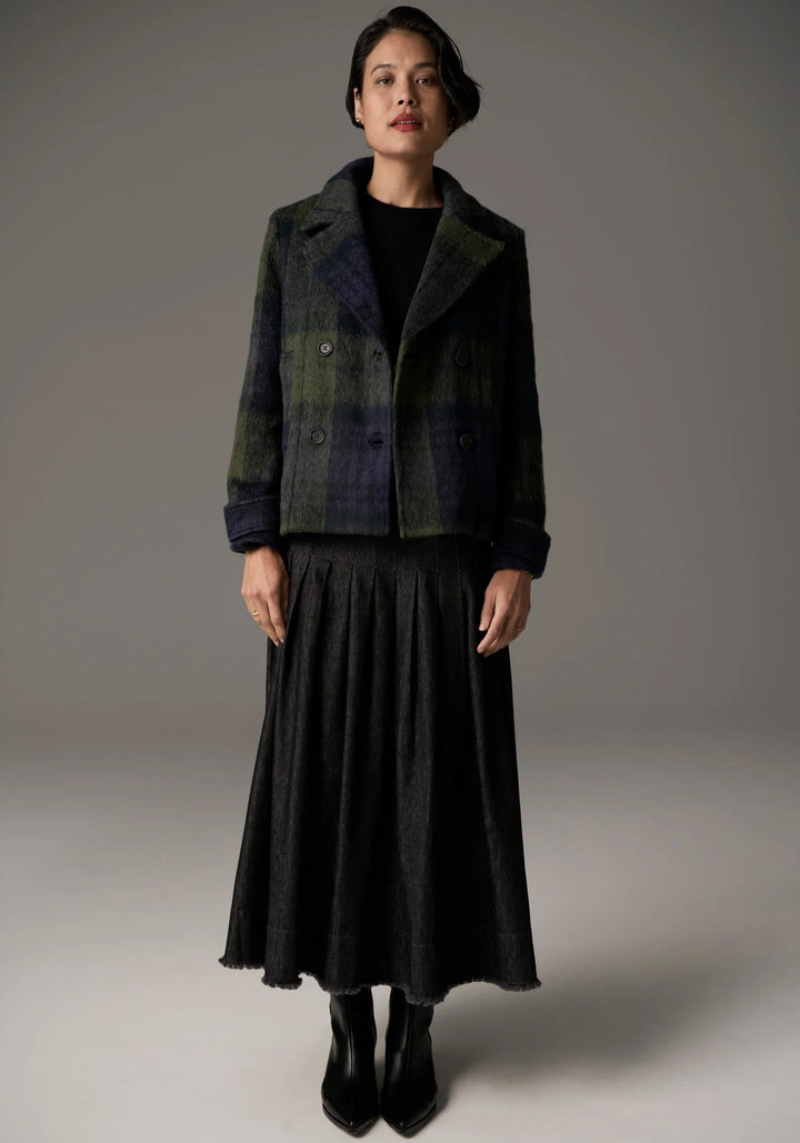 POL Nashia Pea Coat - Khaki / Ink Coats & Jackets POL