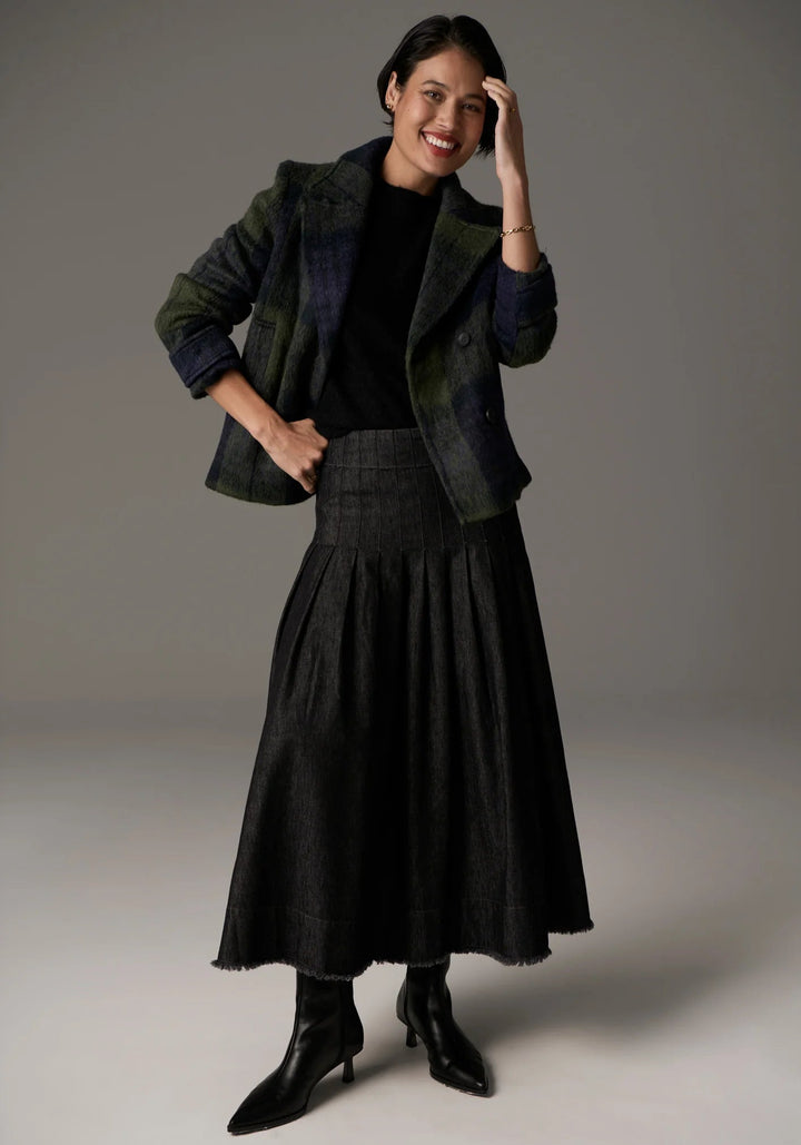 POL Nashia Pea Coat - Khaki / Ink Coats & Jackets POL
