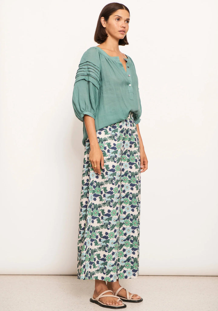 POL NOHR tuck shirt - Green shirt POL