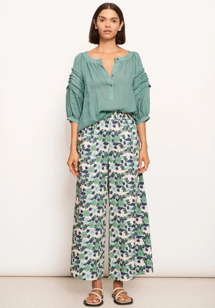 POL NOHR tuck shirt - Green shirt POL