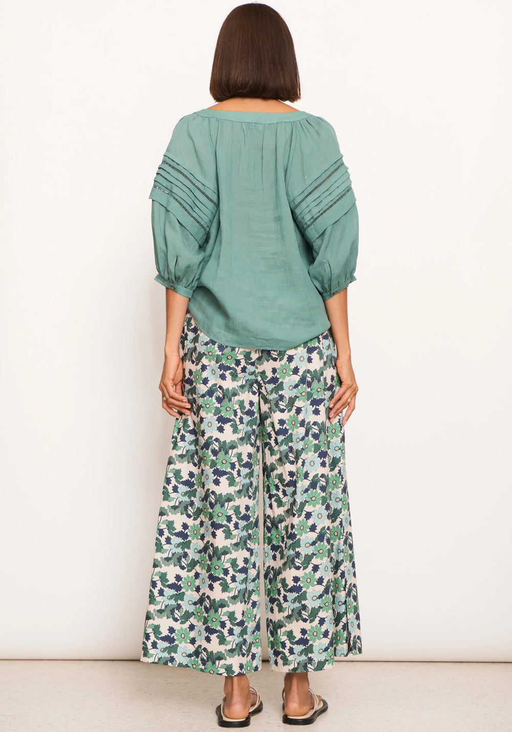 POL NOHR tuck shirt - Green shirt POL