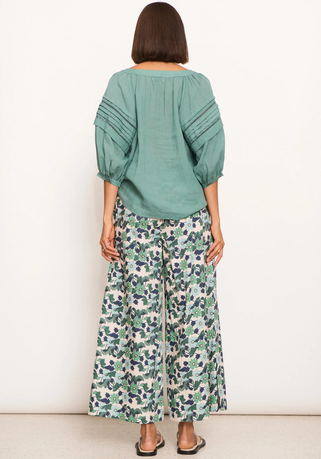 POL NOHR tuck shirt - Green shirt POL