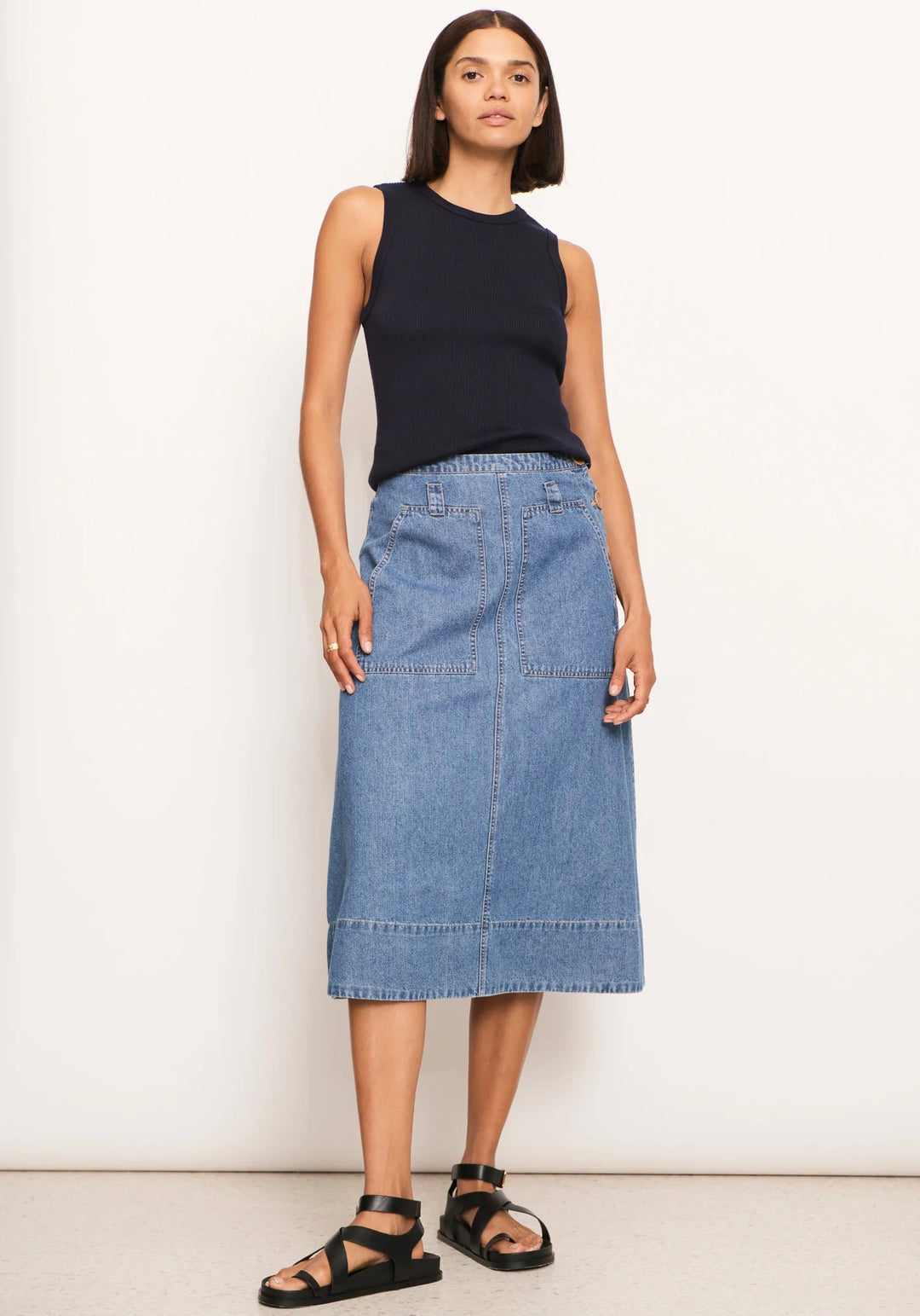 POL Raydel Denim Skirt - Light Wash skirt POL