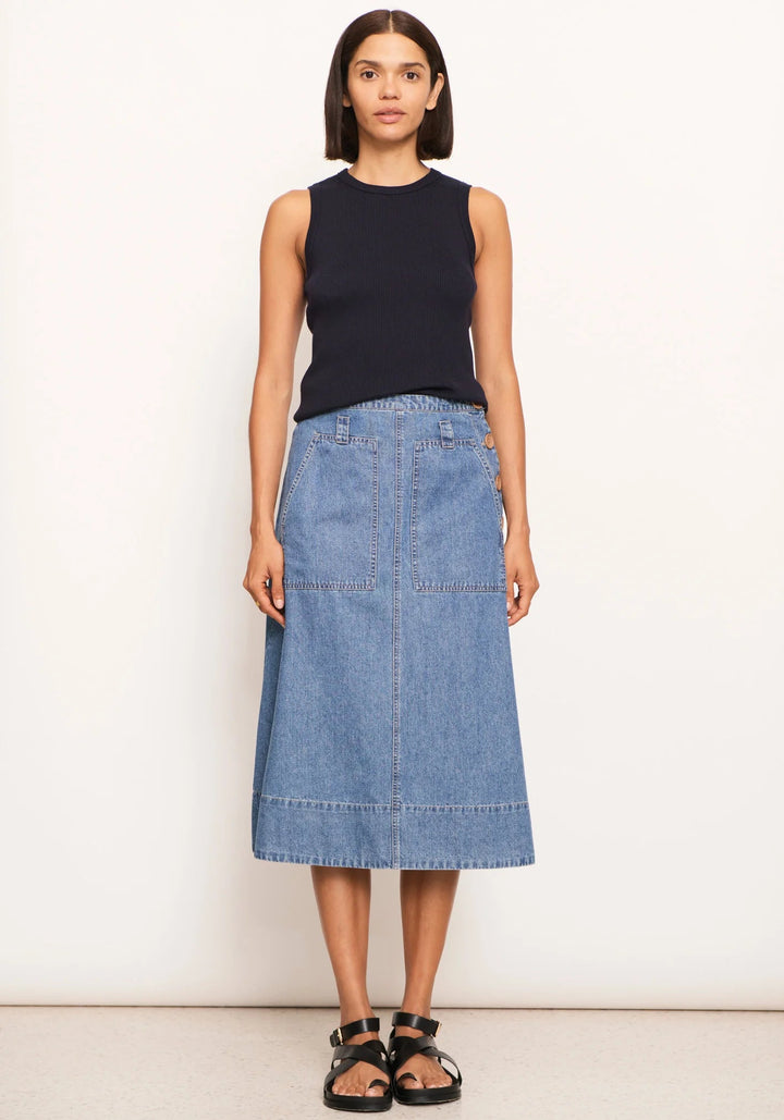 POL Raydel Denim Skirt - Light Wash skirt POL